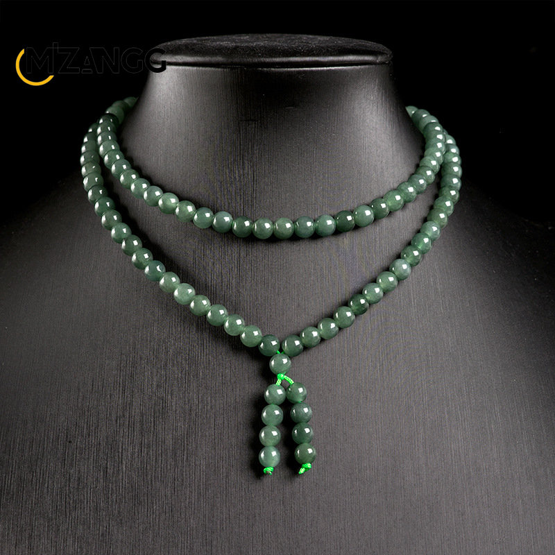 Ethnic Fashion For Ladies - Natural Burma A-grade Jadeite Necklace 6mm