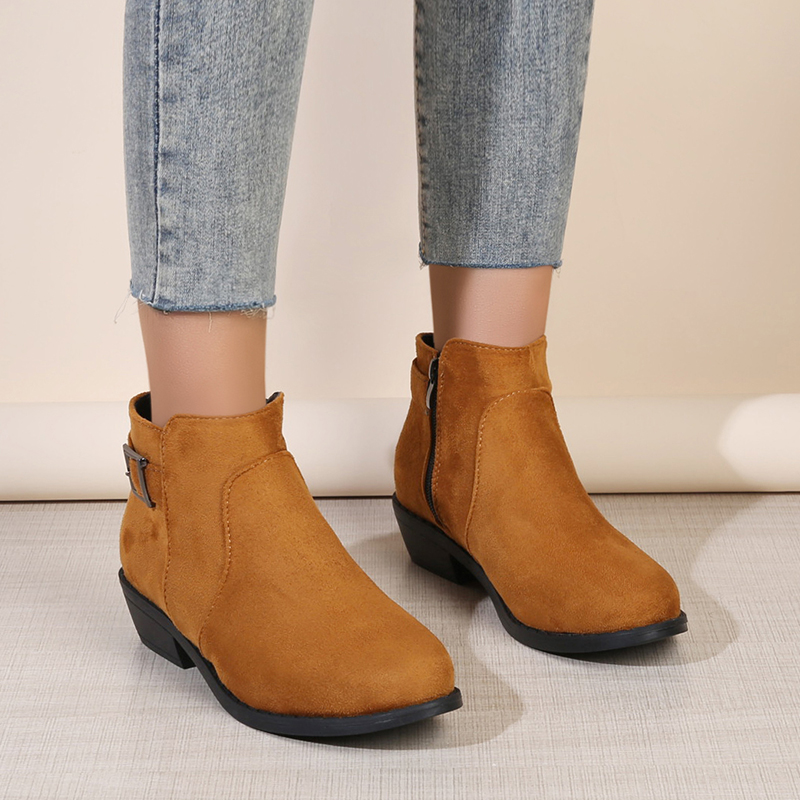Ethnic Styling Tips - Autumn/Winter Women square heel pointed tip
