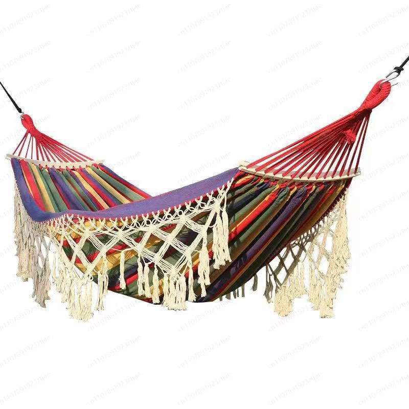 Ethnic Styling Tips - Bohemian Style tassel Hammock Outdoor anti-Tip
