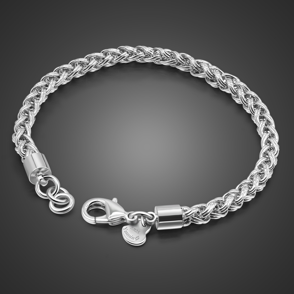 Ethnic Wear Men'S Fashion - Men's Solid 925 Sterling Silver Bracelet