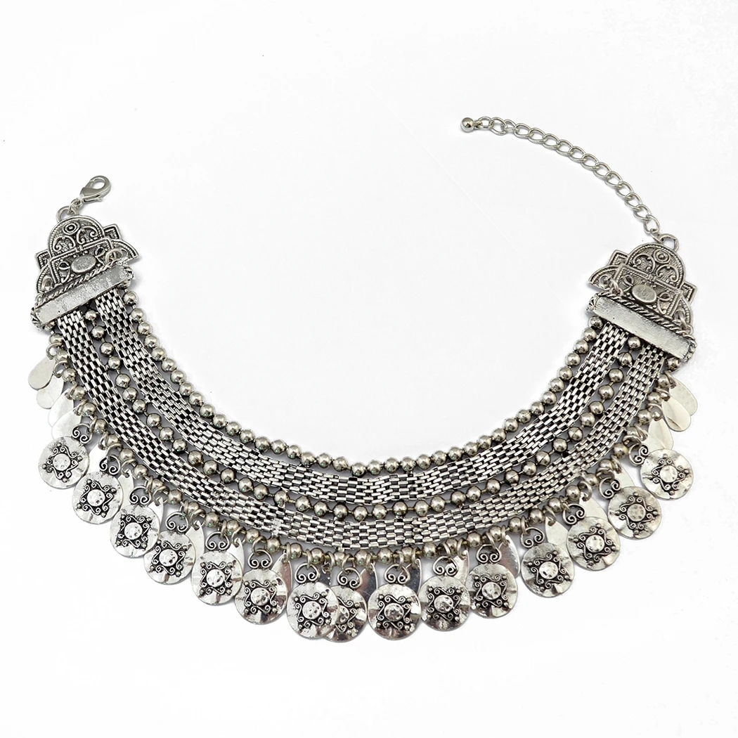 Ethnic Fashion Pakistan - Pakistan Turkish Ethnic Coin Choker Necklace