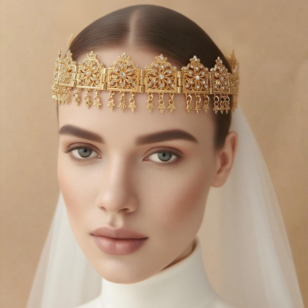 Ethnic Chic Fashion - Gold plated moroccan chic hair chain
