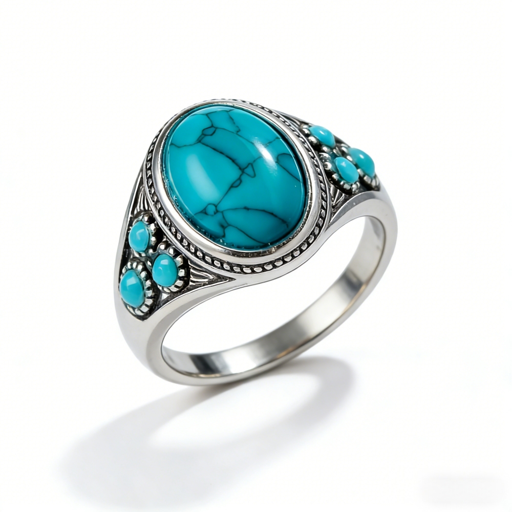 Ethnic Fashion Instagram - Instagram Trendy Turquoise Ring Bohemian Niche