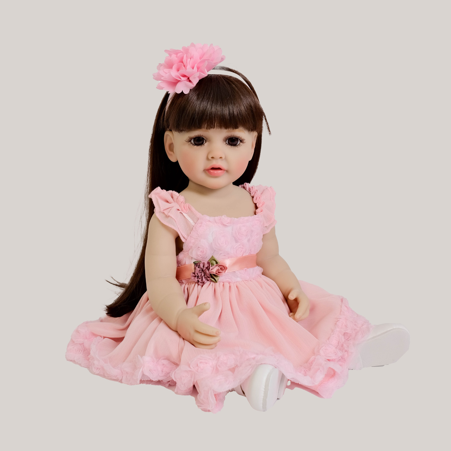 Cute 55 cm Long Hair Pink Girl - Kids Ethnic Fashion ulasan dan harga
