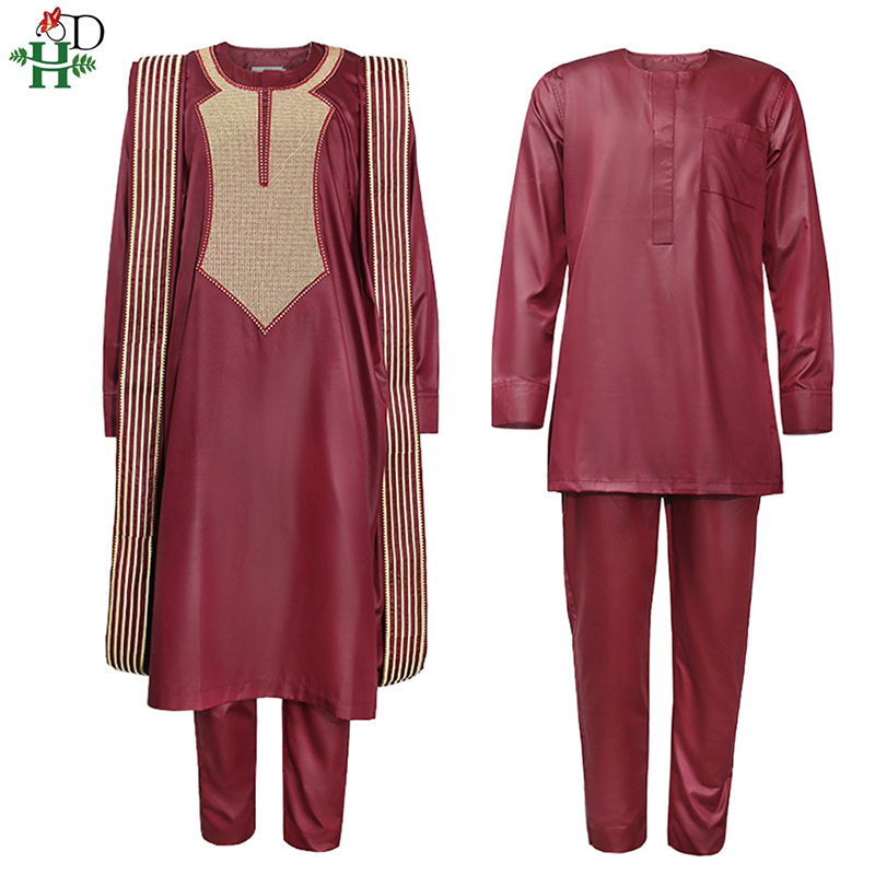 H&D African Agbada Suit For Me - Dashiki Shirt Men ulasan dan harga