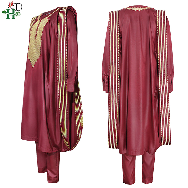 H&D African Agbada Suit For Me - Dashiki Shirt Men ulasan dan harga