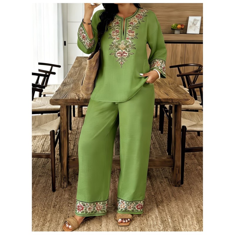Fashion Retro Printed Long-sle - Ethnic Fashion For Ladies ulasan dan harga
