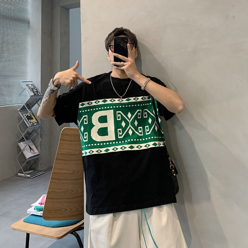 Plus Size Men's Short Sleeve T - Ethnic Fashion Instagram ulasan dan harga
