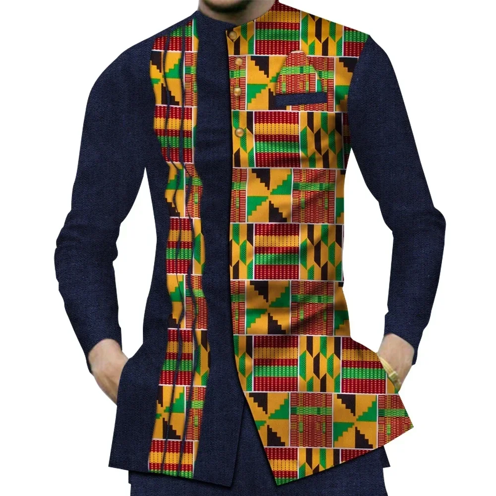 Casual 100% Cotton Mens Africa - Dashiki Shirt Men ulasan dan harga