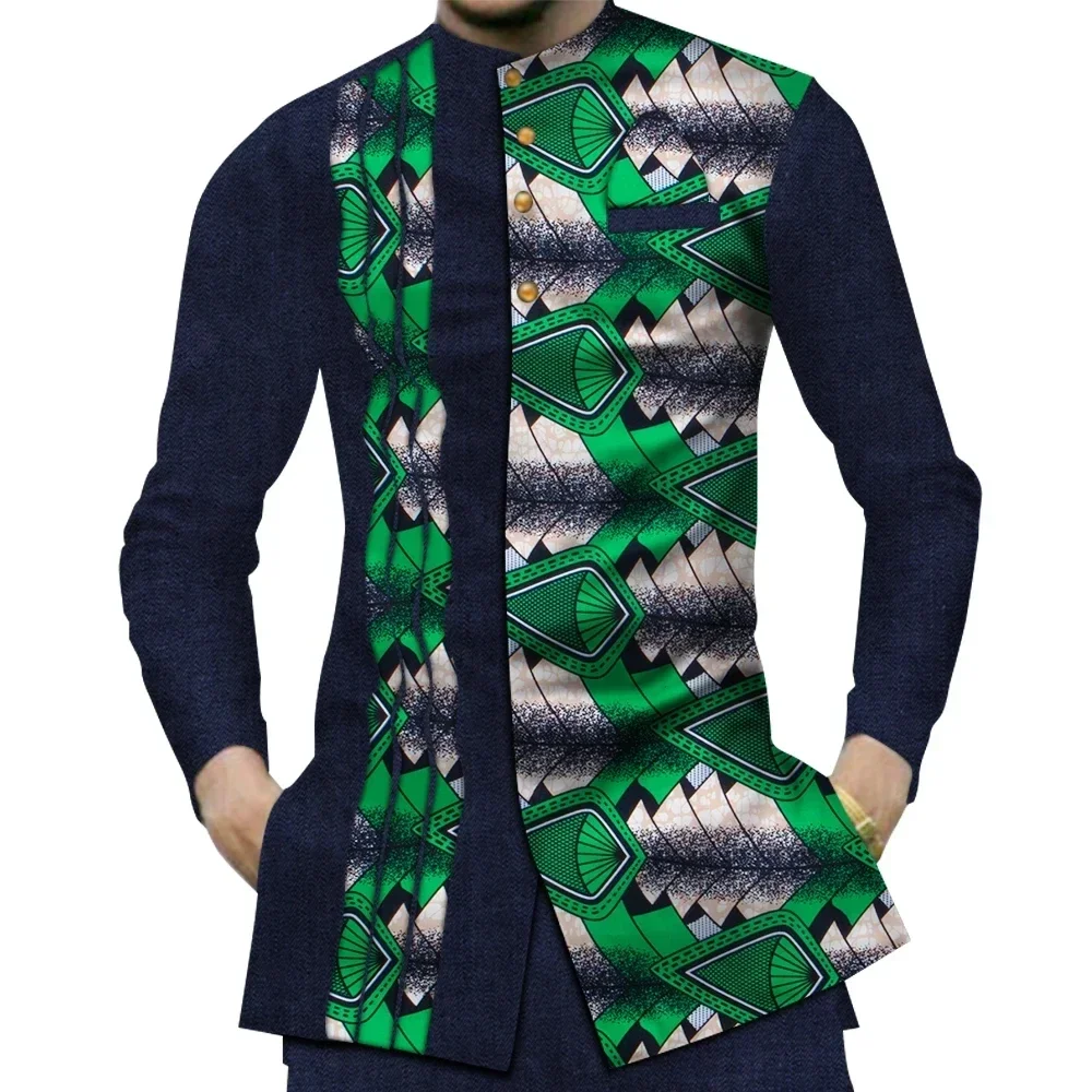 Casual 100% Cotton Mens Africa - Dashiki Shirt Men ulasan dan harga