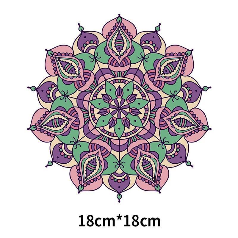 Iron On Patches Yoga Work Clot - Ethnic Fashion Logo ulasan dan harga