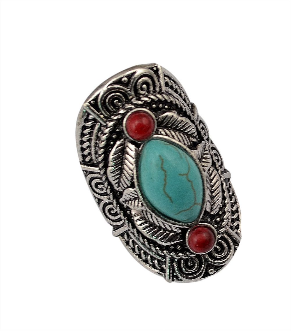 Boho Ethnic Tibet Turquoise Ri - Ethnic Fashion Pakistan ulasan dan harga