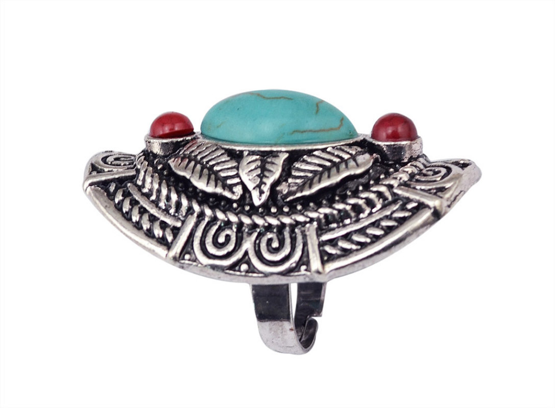 Boho Ethnic Tibet Turquoise Ri - Ethnic Fashion Pakistan ulasan dan harga