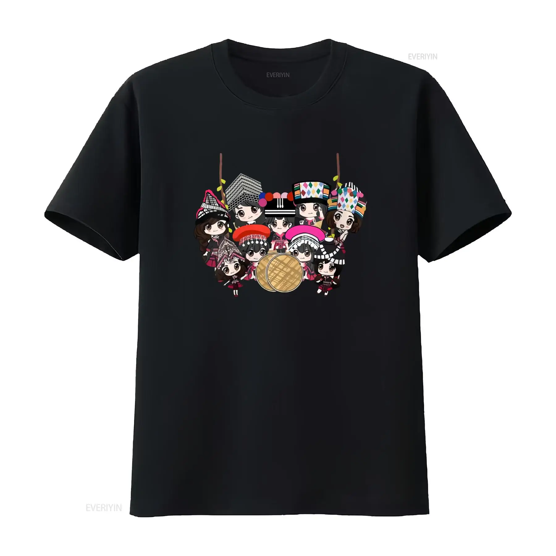 9 Hmong Girls Cartoon Print T  - Ethnic Wear Men'S Fashion ulasan dan harga