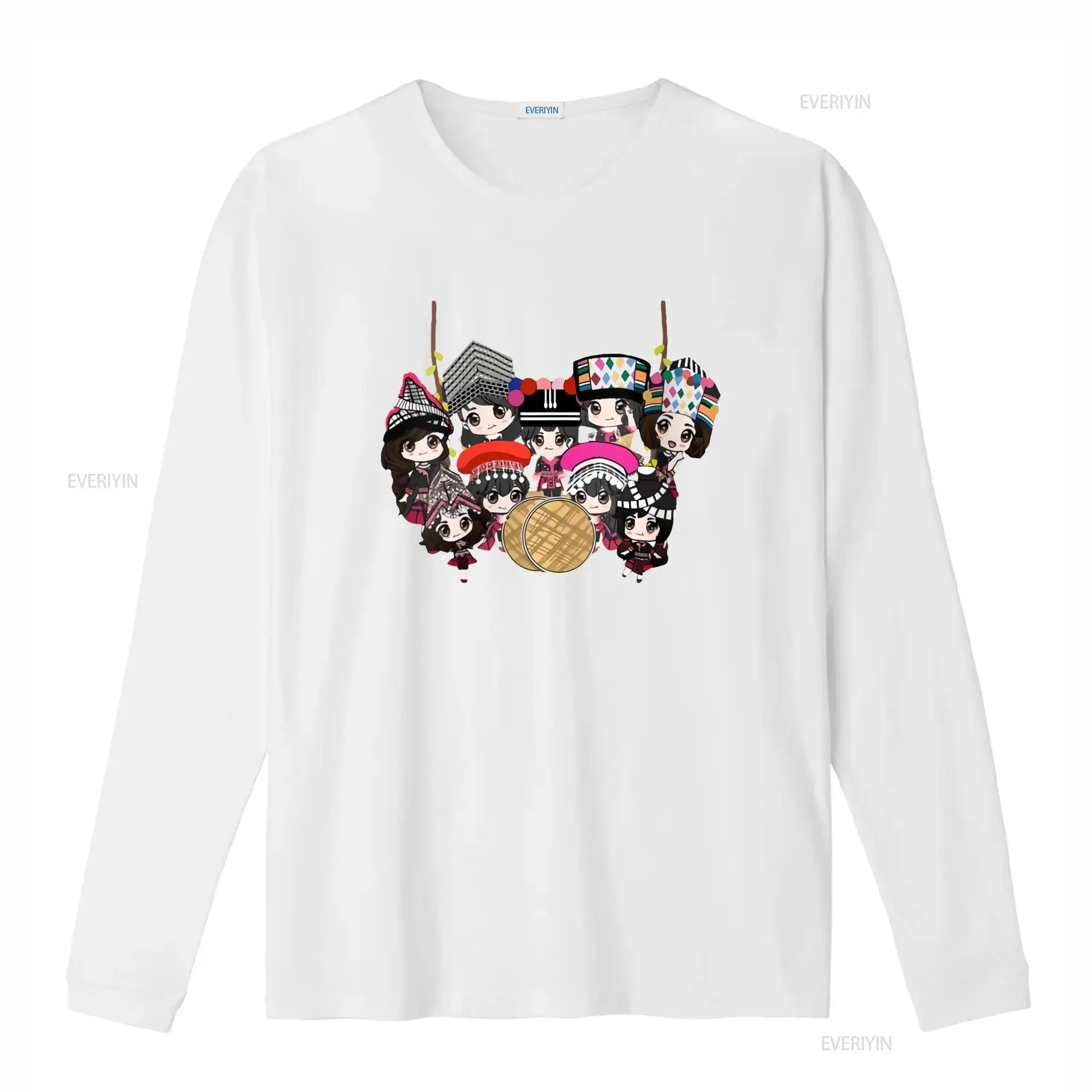 9 Hmong Girls Cartoon Print T  - Ethnic Wear Men'S Fashion ulasan dan harga