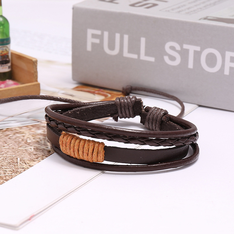2025 Leather Bracelet Men Bang - Ethnic Fashion Pk ulasan dan harga