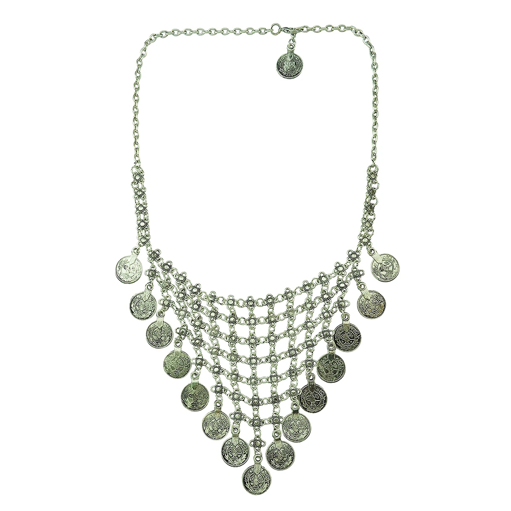 Multi-style Vintage Coin Choke - Ethnic Fashion Pakistan ulasan dan harga