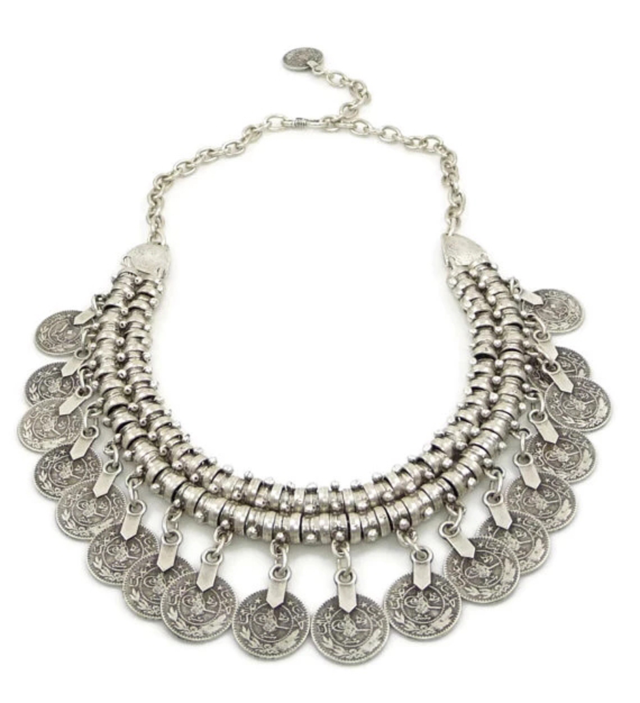 Multi-style Vintage Coin Choke - Ethnic Fashion Pakistan ulasan dan harga