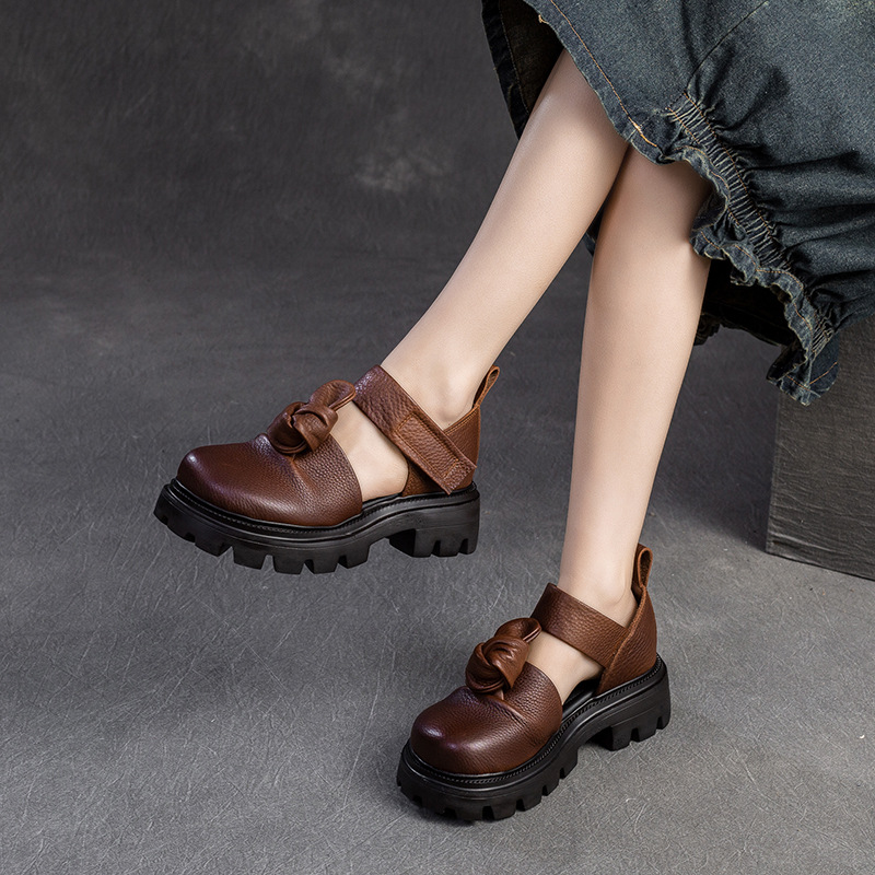 5cm Ethnic Knot Platform Wedge - Ethnic Fashion Women ulasan dan harga