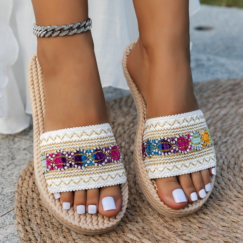 Women Slippers Outdoor Flat De - Ethnic Fashion Design ulasan dan harga