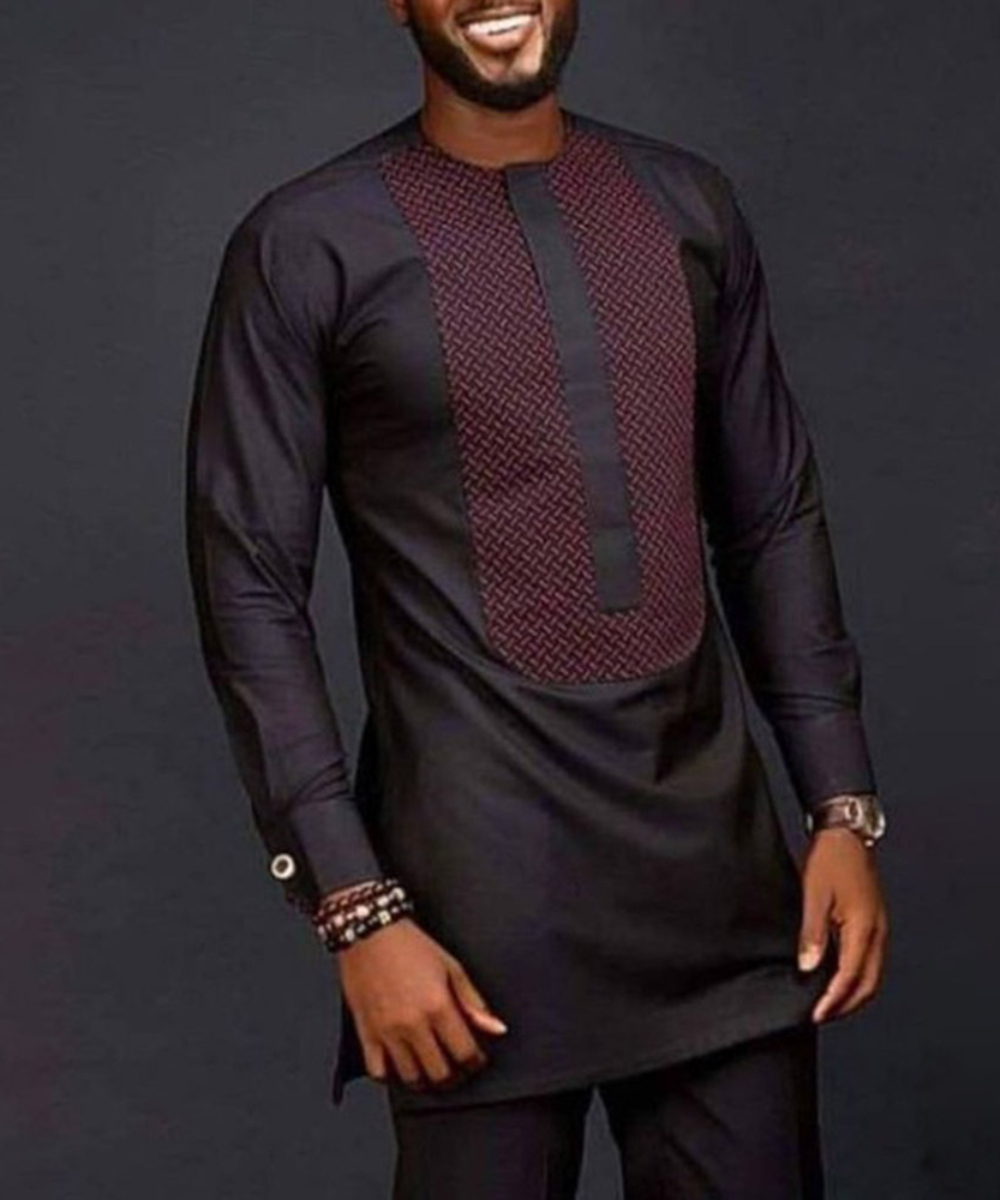 Men Shirts Simple Casual Shirt - Dashiki Shirt Men ulasan dan harga