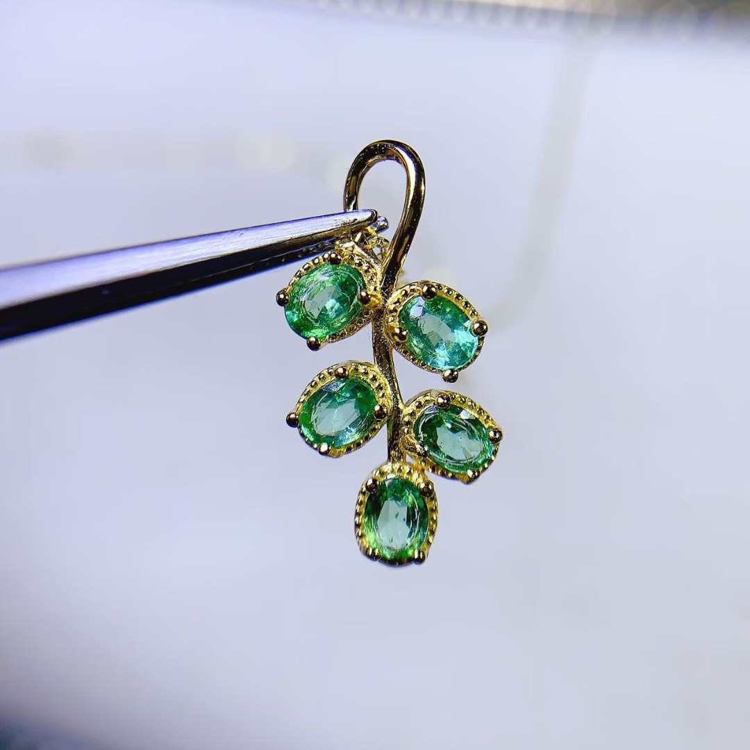 Opulent Genuine Emerald S925 S - Ethnic Fashion Design ulasan dan harga