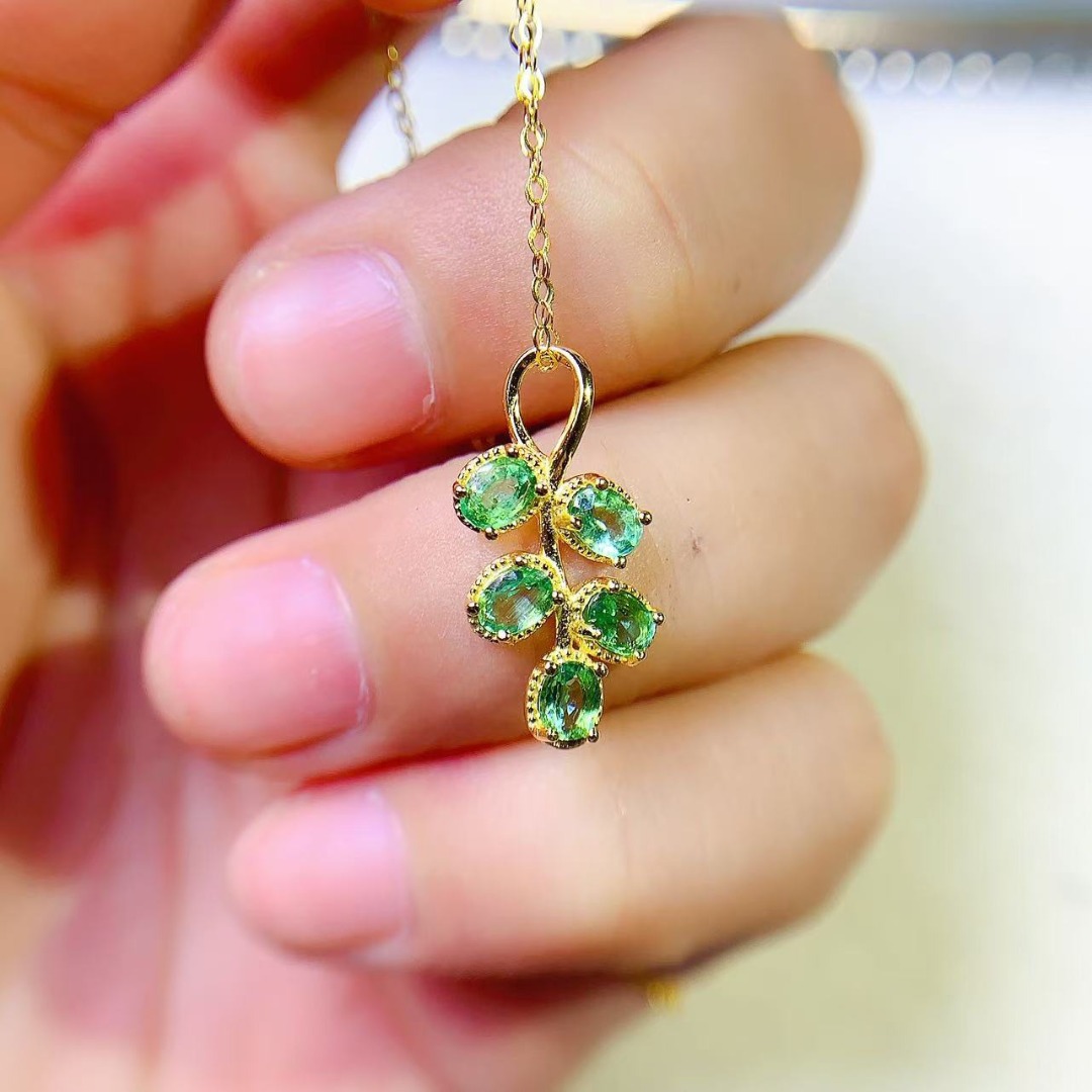 Opulent Genuine Emerald S925 S - Ethnic Fashion Design ulasan dan harga