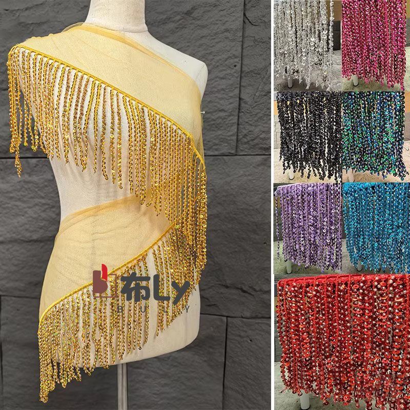 15cm Beaded Sequin Tassel Frin - Ethnic Fashion Design ulasan dan harga