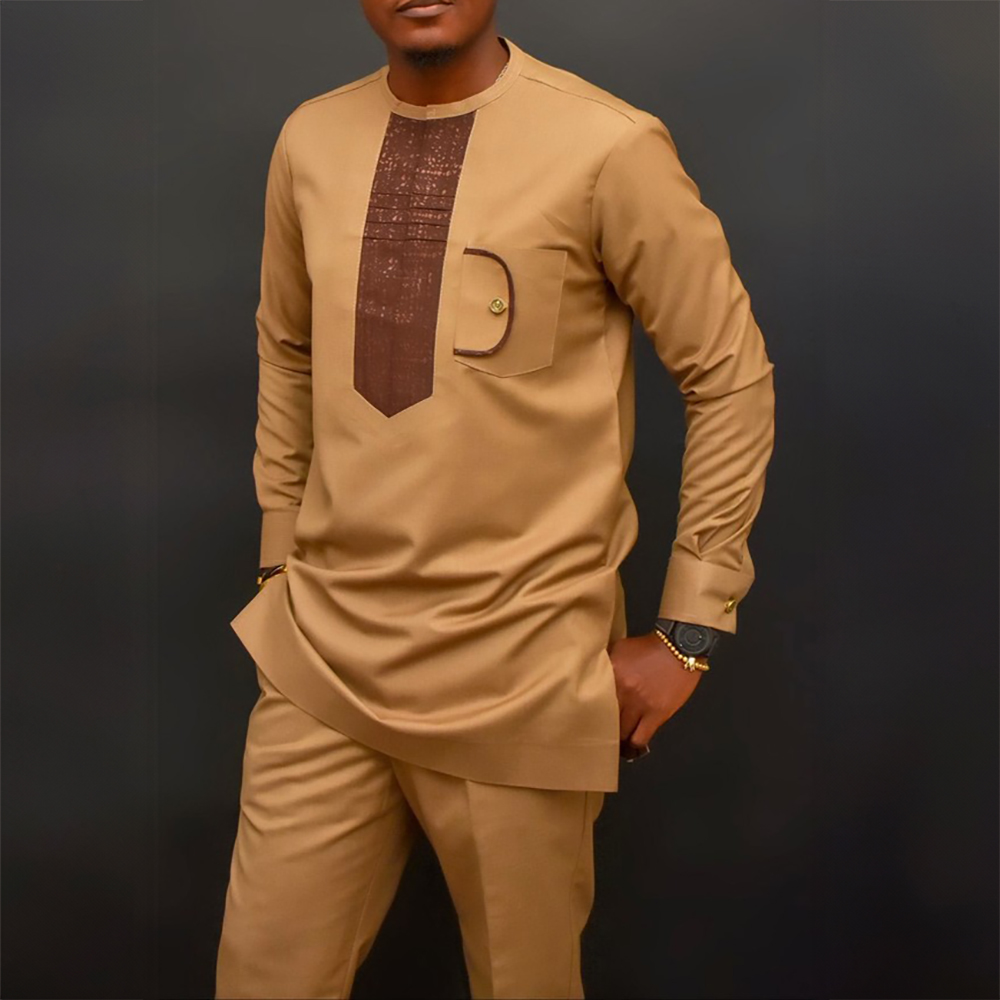 Dashiki Men Clothing 2 Pieces  - Dashiki Shirt Men ulasan dan harga