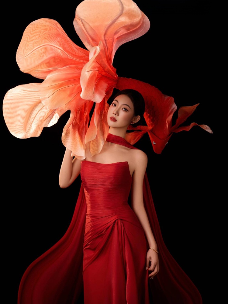 2026 New Year Red Lucky Carp C - Ethnic Fashion Shoot ulasan dan harga