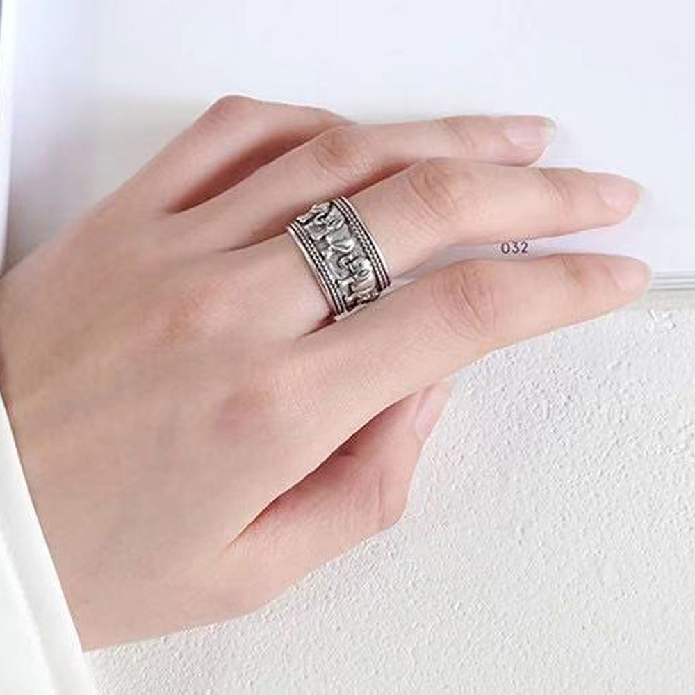 Punk Vintage Silvery Elephant  - Ethnic Fashion Pakistan ulasan dan harga