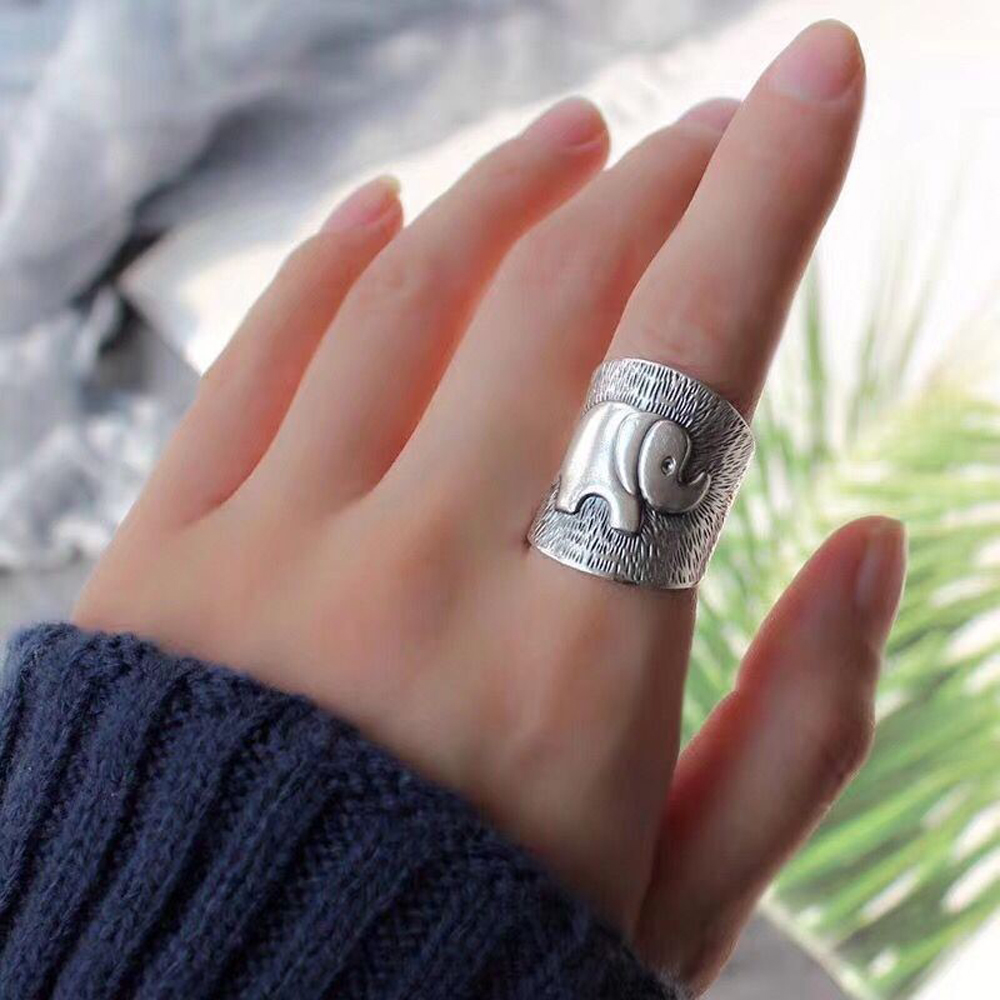 Punk Vintage Silvery Elephant  - Ethnic Fashion Pakistan ulasan dan harga