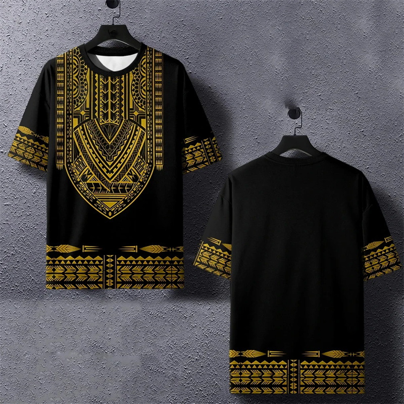 Summer Harajuku 3D Printed Eth - Dashiki Shirt Men ulasan dan harga