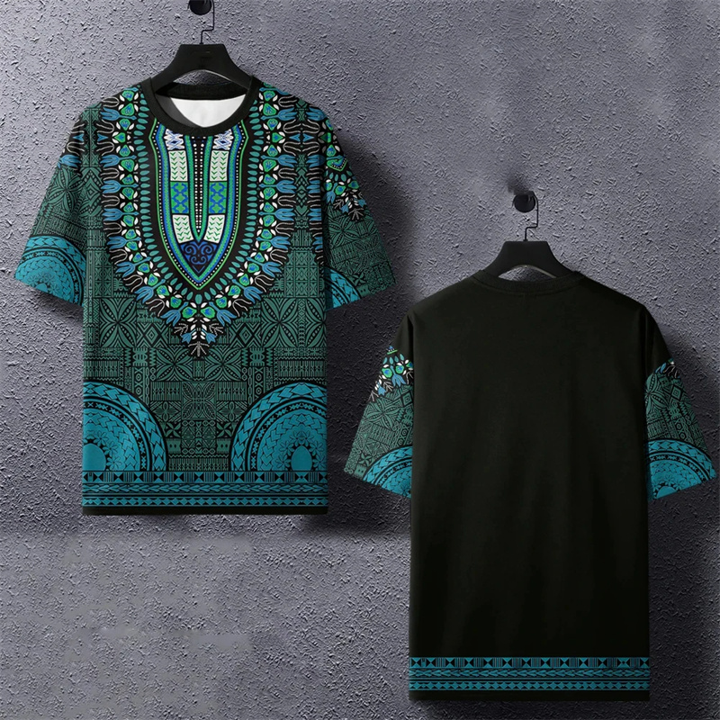 Summer Harajuku 3D Printed Eth - Dashiki Shirt Men ulasan dan harga