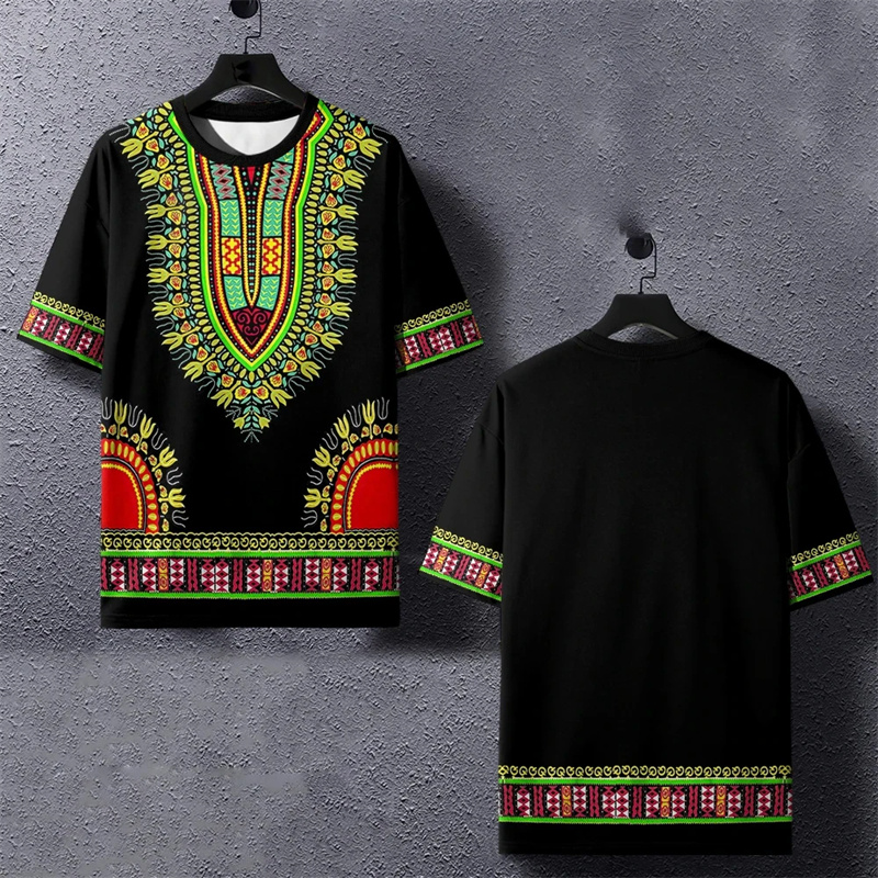 Summer Harajuku 3D Printed Eth - Dashiki Shirt Men ulasan dan harga