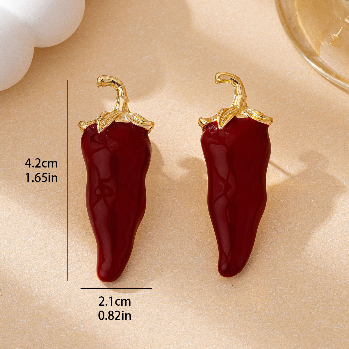 Quirky Chili Stud Earrings Wom - Ethnic Chic Fashion ulasan dan harga